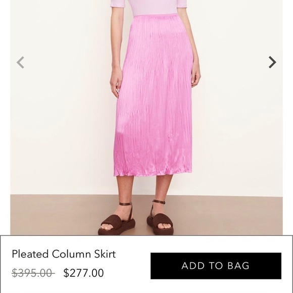 ⭐️VINCE - SATIN PLEATED MAXI SKIRT WITH SLIT IN THE BACK⭐️ - Picture 3 of 4